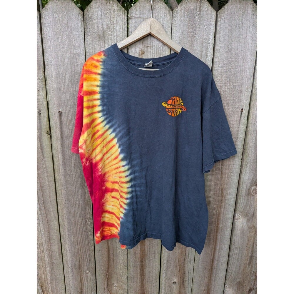 Dark Star Orchestra Tie Dye by Sundog XL T Shirt Black Yellow Red Y2K